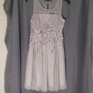 Elegant Grey Womens Midi Dress
